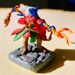 Female Tiefling Hand Painted Dungeons & Dragons Miniature