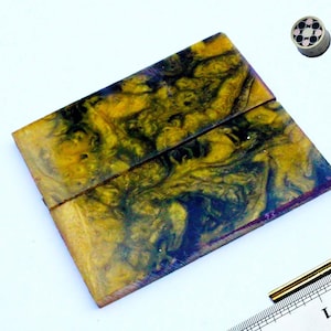 Colorful Poly pearl Knife Handle Scales pair L= 3.5 ,W = 1.5  With 2 Mosaic Pins and 2 Knife Handle Brass Pins    Code HS-61