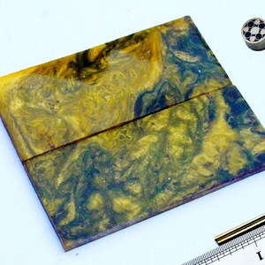 Colorful Poly pearl Knife Handle Scales pair L= 4.0 ,W = 1.5  With 2 Mosaic Pins and 2 Knife Handle Brass Pins    Code HS-70