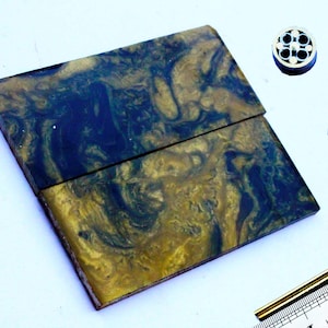 Colorful Poly Pearl Knife Handle Scales, Mosaic & Brass Pins