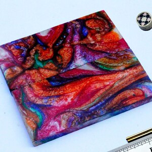 Colorful Poly Pearl Knife Handle Scales with Mosaic Pins