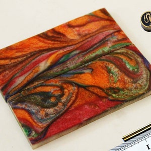 Colorful Poly Pearl Knife Handle Scales, with Mosaic & Brass Pins