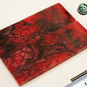 Colorful Poly Pearl Knife Handle Scales, with Mosaic & Brass Pins