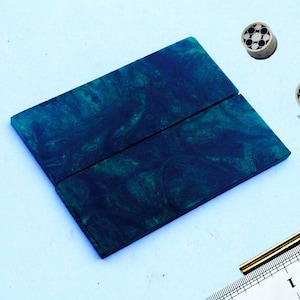 Colorful Poly Pearl Knife Handle Scales, with Mosaic & Brass Pins