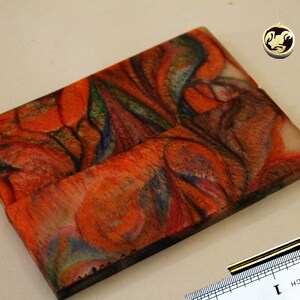 Colorful Poly pearl Knife Handle Scales pair L= 4.5 ,W = 1.5  With 2 Mosaic Pins and 2 Knife Handle Brass Pins    Code HS-35