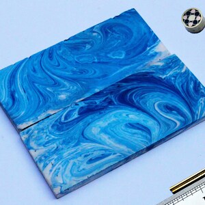 Colorful Poly pearl Knife Handle Scales pair L= 3.5 ,W = 1.5  With 2 Mosaic Pins and 2 Knife Handle Brass Pins    Code HS-57