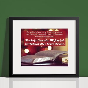 A Child is Born to Us - Isaiah 9:6 - INSTANT DOWNLOAD, Christmas Art, Christmas Printable, Scripture Printable, Christmas Print, Unto Us