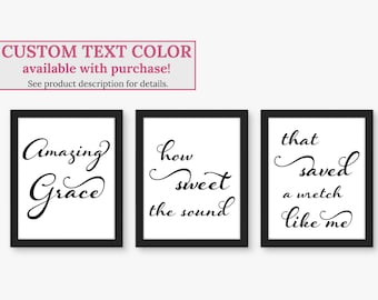 Incredible grace lyrics Etsy photograph about Amazing Grace Lyrics Printable referred to as Remarkable grace lyrics Etsy