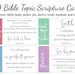 10 Bible Topic Scripture Cards -collection #1- INSTANT DOWNLOAD, 2x3.5 ...