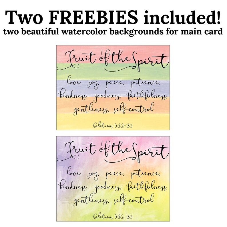 10 Fruit of the Spirit Printable Scripture Cards galatians 5 C2 INSTANT ...