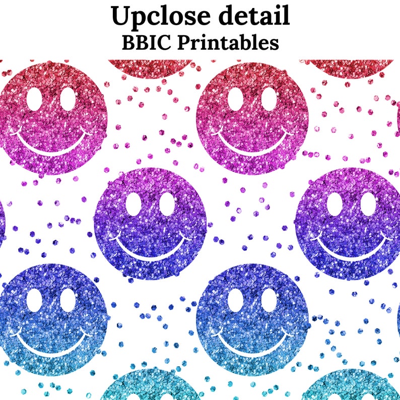 Smiley Emoji Glitter Digital Paper INSTANT DOWNLOAD 12x12 Etsy