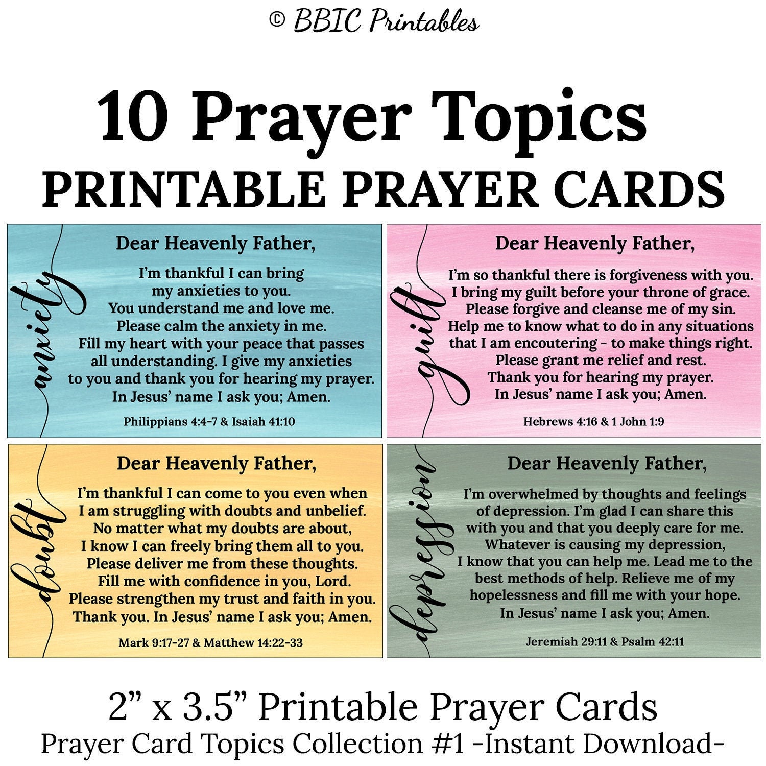 Printable Prayer Cards