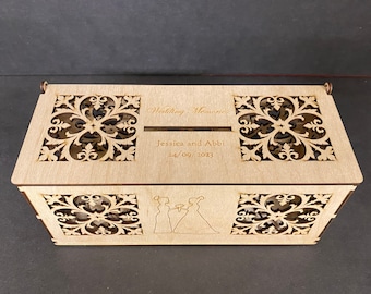 Wedding guest book, guest book alternative, unique wedding guest book, wooden guest book wedding, couple box
