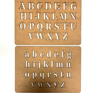Alphabet Stencil Set: Reusable A4 Painting Stencils, Uppercase & Lowercase