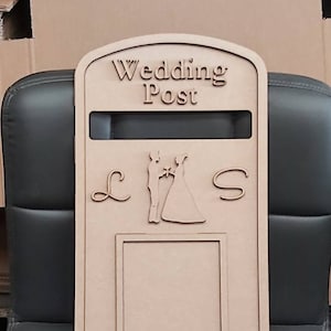 Grande scatola postale per matrimonio, porta biglietti per il giorno delle nozze, taglio laser, scatola per biglietti, design Silhouette
