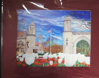 Sample Gates Indiana University Art Print – Matted Hoosiers Wall Art