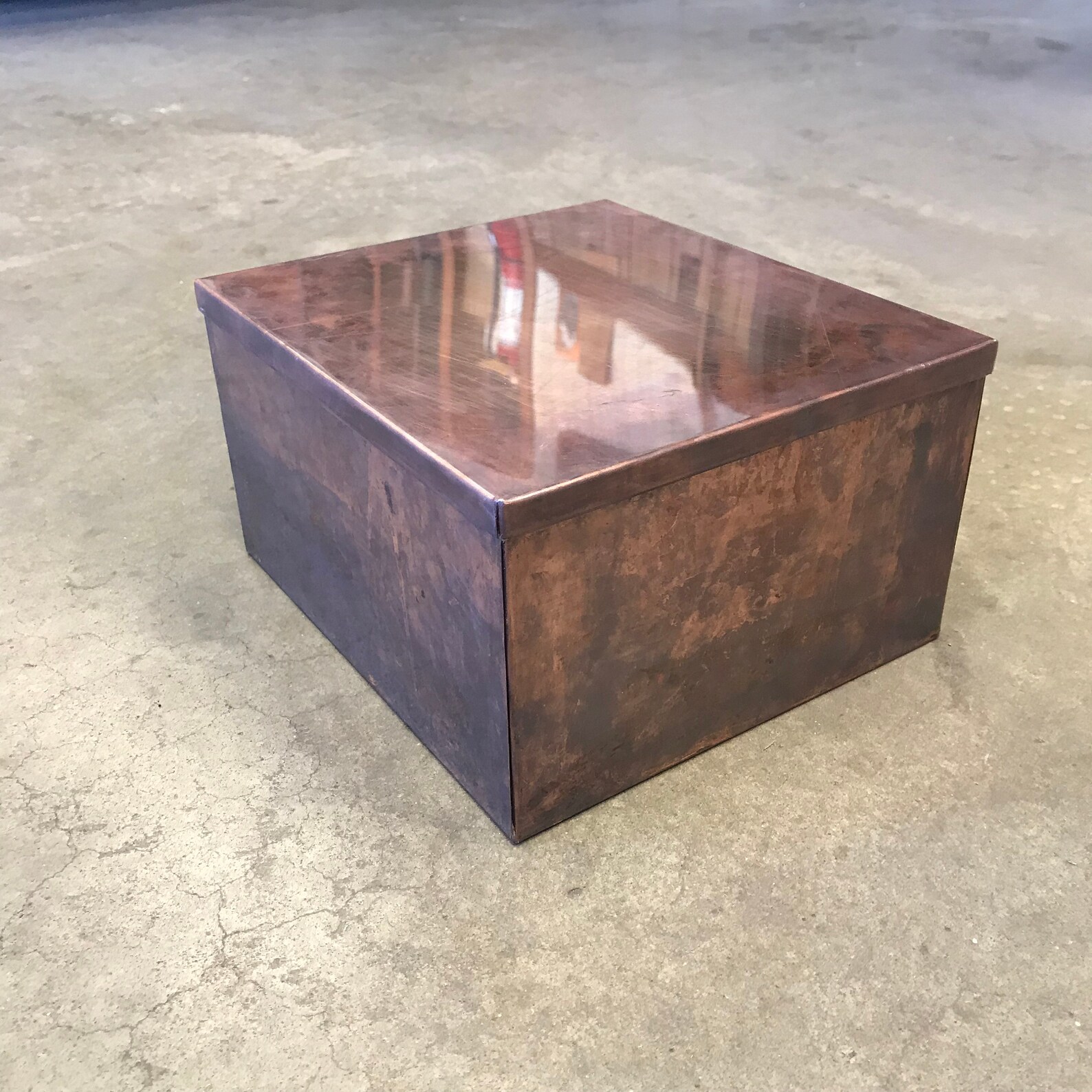 Distressed 16gauge Copper Box with Lid custom size for you Etsy