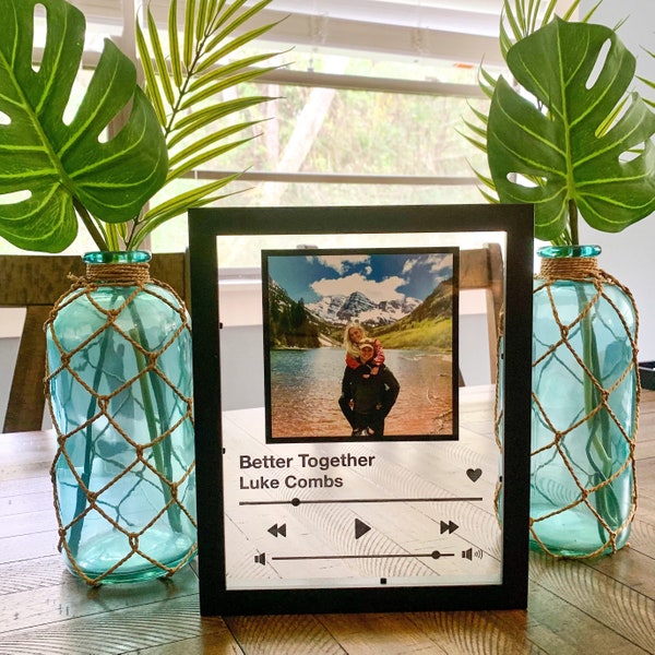 Custom Song / Album / Music Acrylic Cover Art Decor Sign, Laser Engraved Acrylic Song Picture Frame, Spotify Photo Song Plaque