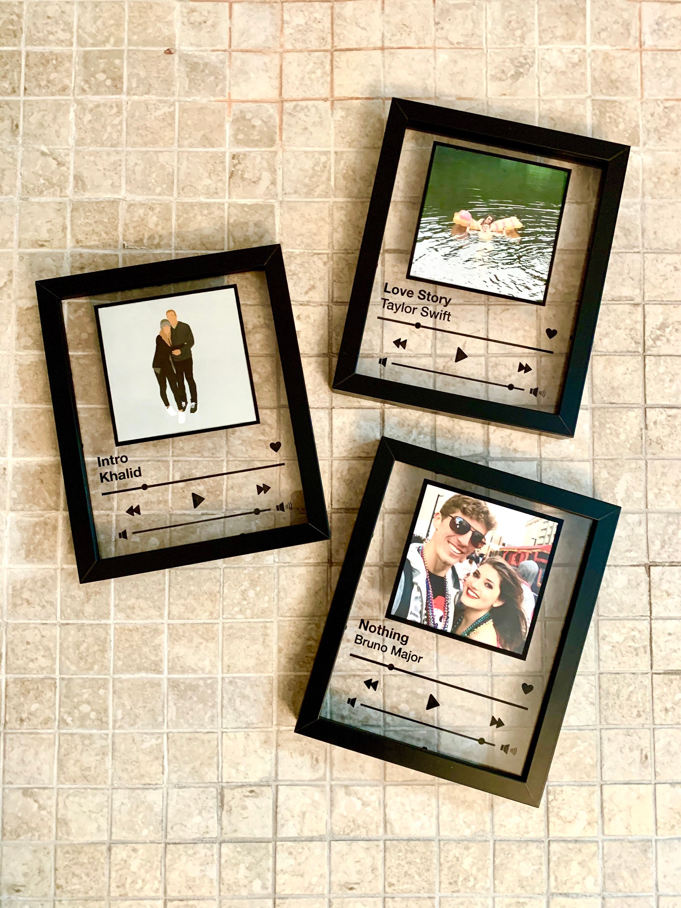 Laser Engraved Custom Acrylic Music Player Display | Song Plaque | 8x10 Spotify/Apple Music Premium Acrylic | Mothers day Gift