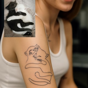 Custom Minimalist Tattoo Design - Personalized Fine Line Tattoo - Unique Simple Tattoo Sketch