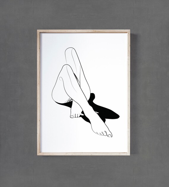 Single Line Art Female Art LEGS Figure drawing Female body Printable art Line Art Print Body Print Woman body Minimalist Art