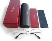 NEW Cartier C Décor Oval semi-rimmed Shape Glasses