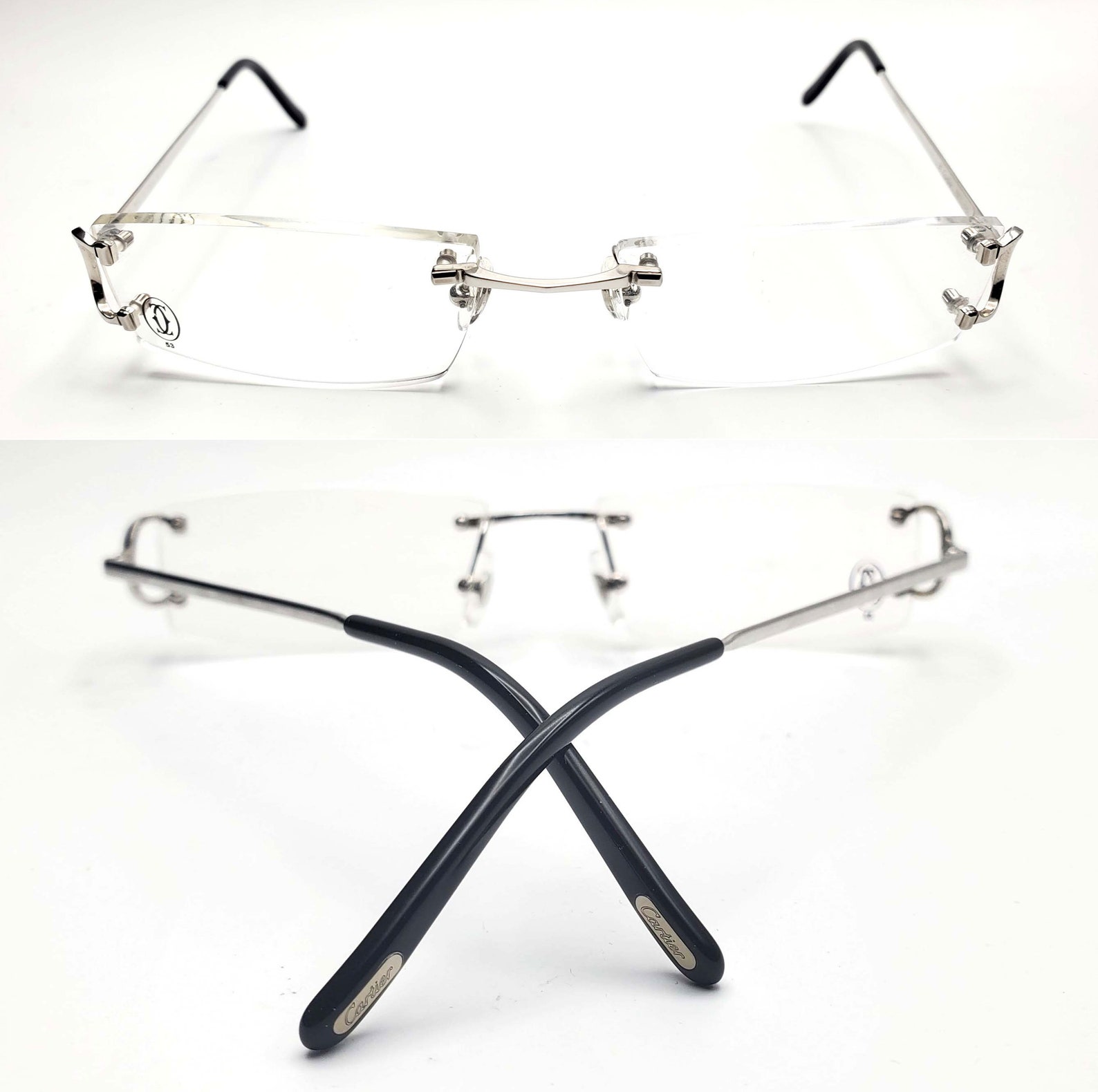 cartier glasses silver