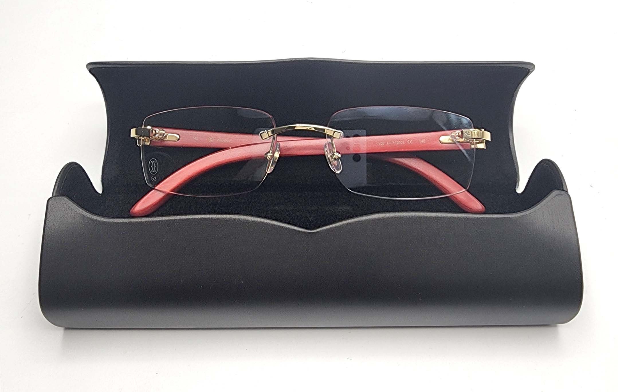 red wood cartier glasses
