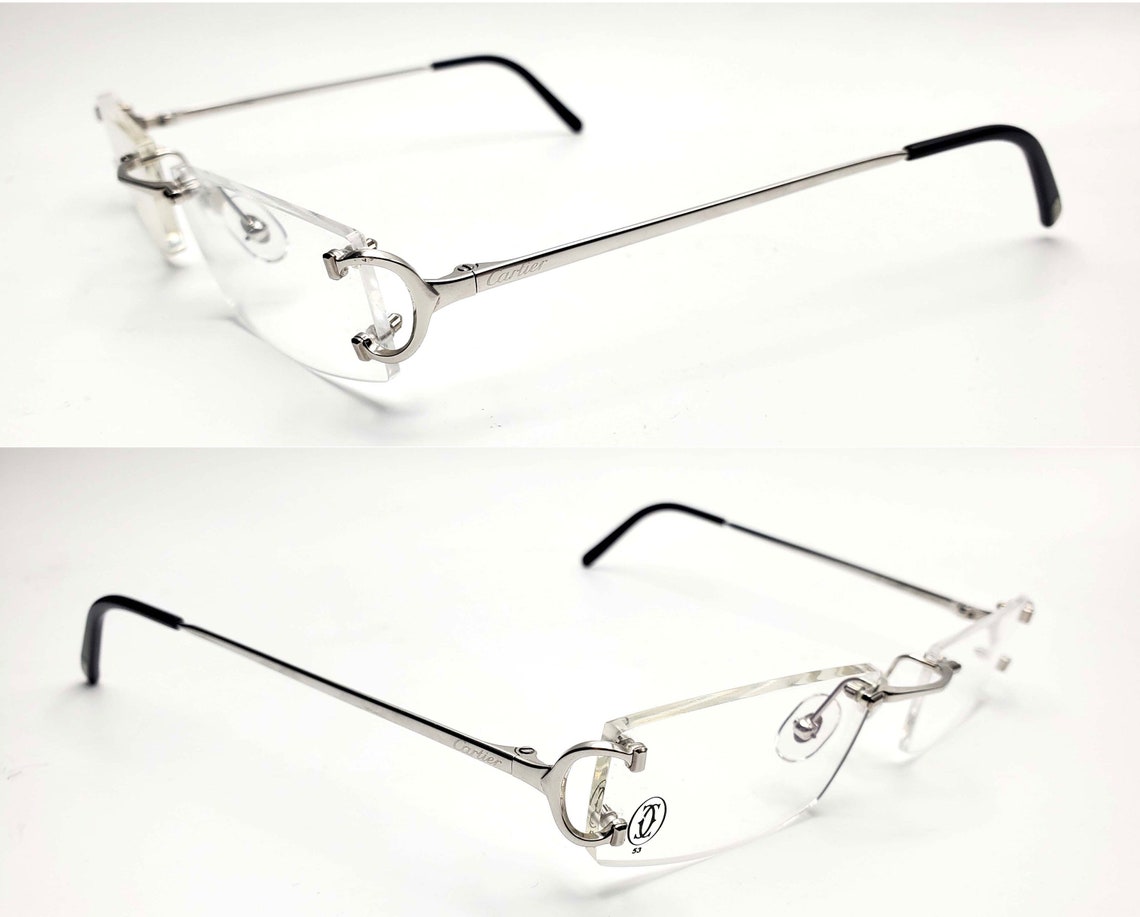 cartier glasses silver