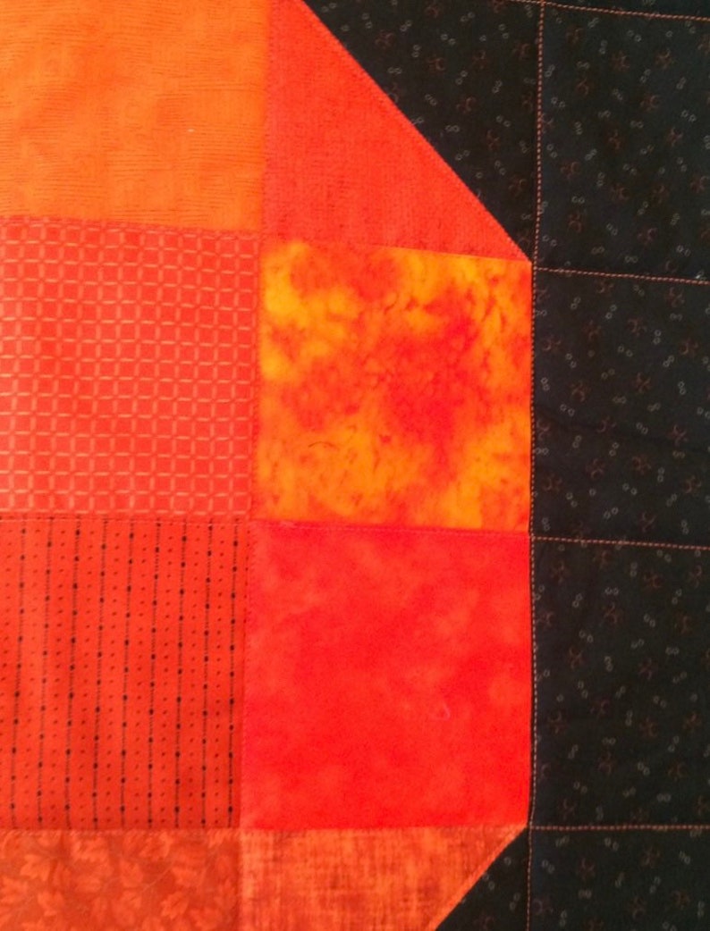 Pumpkin Fall Decor Handmade Quilted Wall Hanging Autumn Etsy