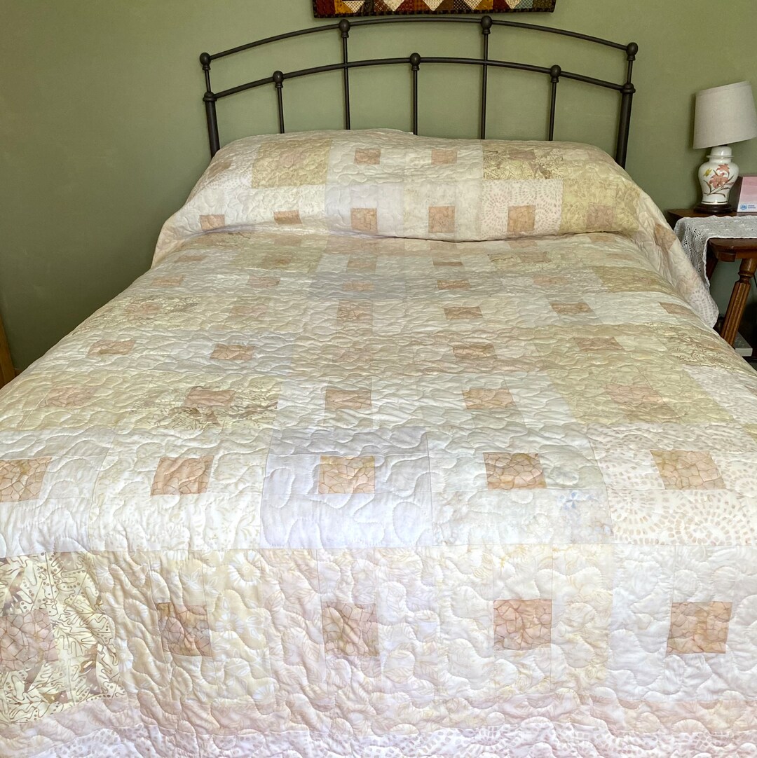 New Quilted Spring/summer Coverlet Cream and Offwhite Etsy