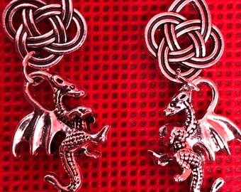 Orecchini A Forma Di Drago In Argento Sterling 925 Con Nodo Celtico - Gioielli Regalo Per Donne E Ragazze, Confezione Regalo Inclusa - 2