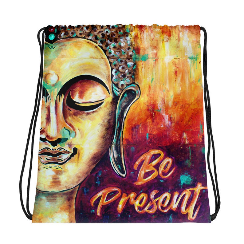 Be Present Drawstring bag