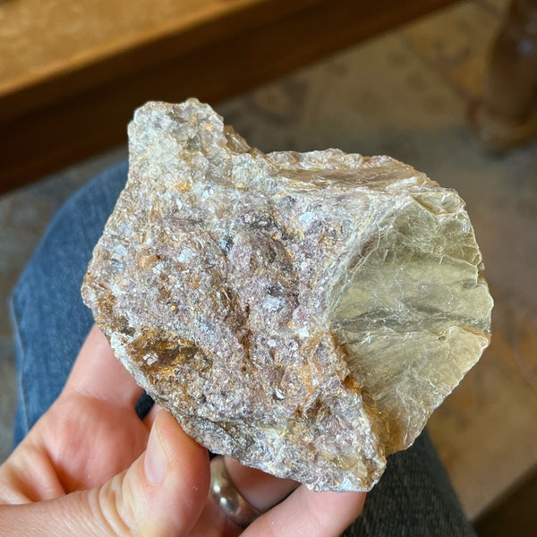 Classic pegmatite - green and black tourmaline with albite (var. cleavelandite) lepidolite and muscovite from famous Mt. Mica, Maine!