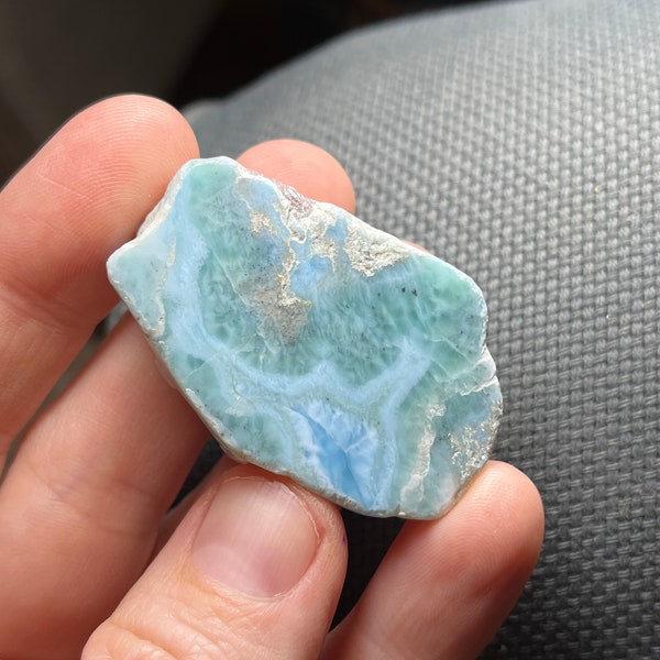 Polished, beautiful sample of Larimar (pectolite) from the Dominican Republic!