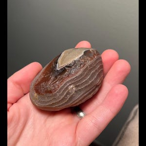 6.7 ounce Lake Superior agate with neat alternating banding style!