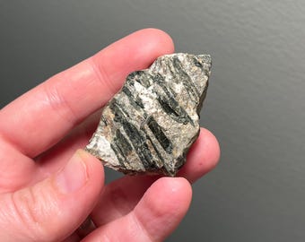 Neat sample of coarse-grained nepheline syenite from famous Mont Saint-Hilaire in Quebec, Canada!