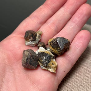 Bundle of 5 nice garnets from Green’s farm, Connecticut!