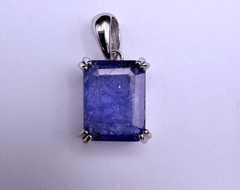 3ct Natural Tanzanite Pendant, 925 sterling silver