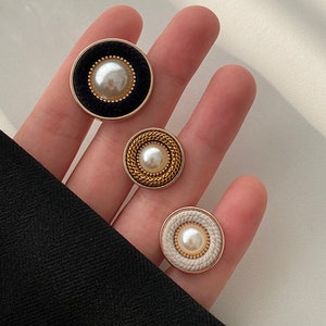 10pcs,Haute Couture Coat Metal Buttons,Vintage Gold Black Buttons,Woolen Buttons,Clothing Accessories,18mm-25mm Buttons,Buttons Wholesale