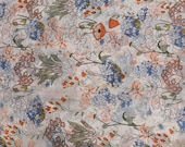 1 Yard Watermark Printed flowers fabric, Spring Summer Niche fabric,Printed Artistic Chiffon fabric, Dress Skirts shawl Scarf Brace fabric