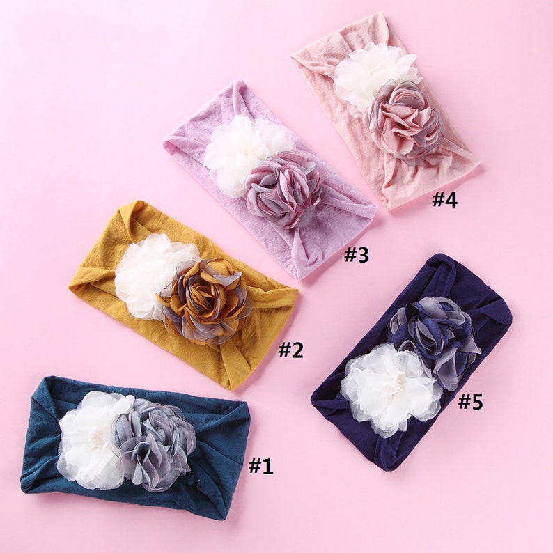 Baby Bows Baby Flower Headbands Nylon Headband Turban Earmuffs Knitted Headband Baby Girl Headband Newborn Girl Bow Princess Headband