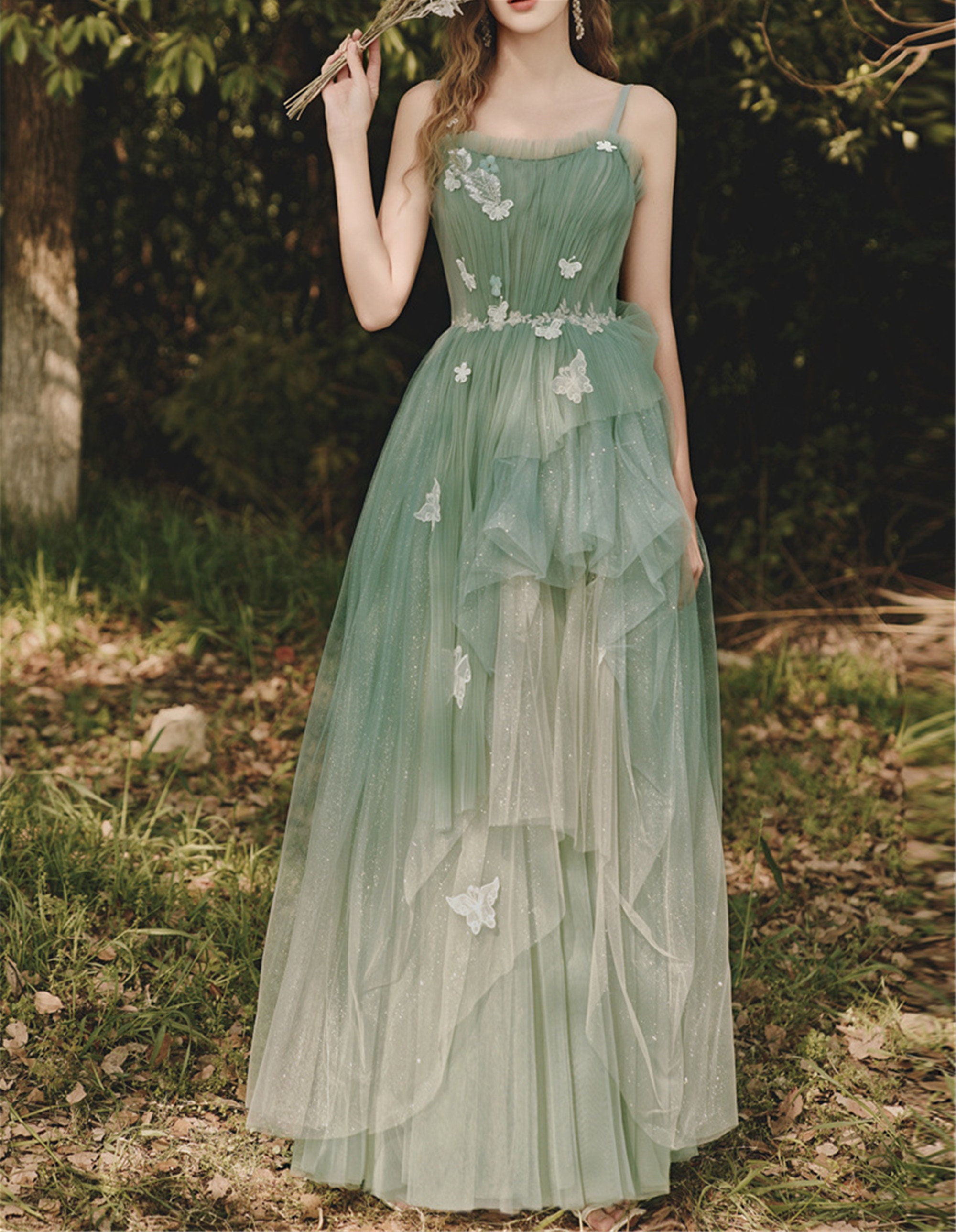 Fairy Green Tulle Slip Prom Dress Prom Dress Fairyelegant - Etsy