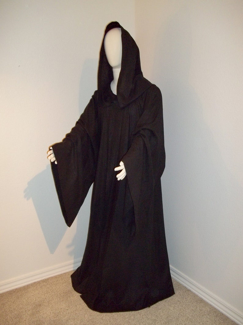 Sith Lord Star Wars Inspired Robe-Black 100% Linen 