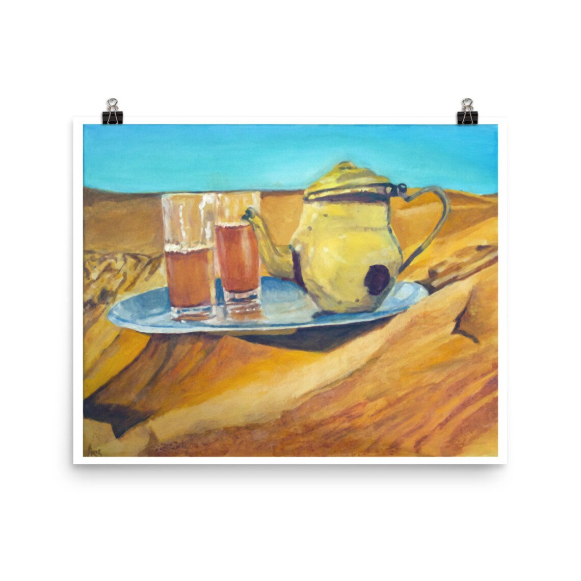 Tea in the Sahara Desert. Green Tea With Mint. Tea Time. Etsy