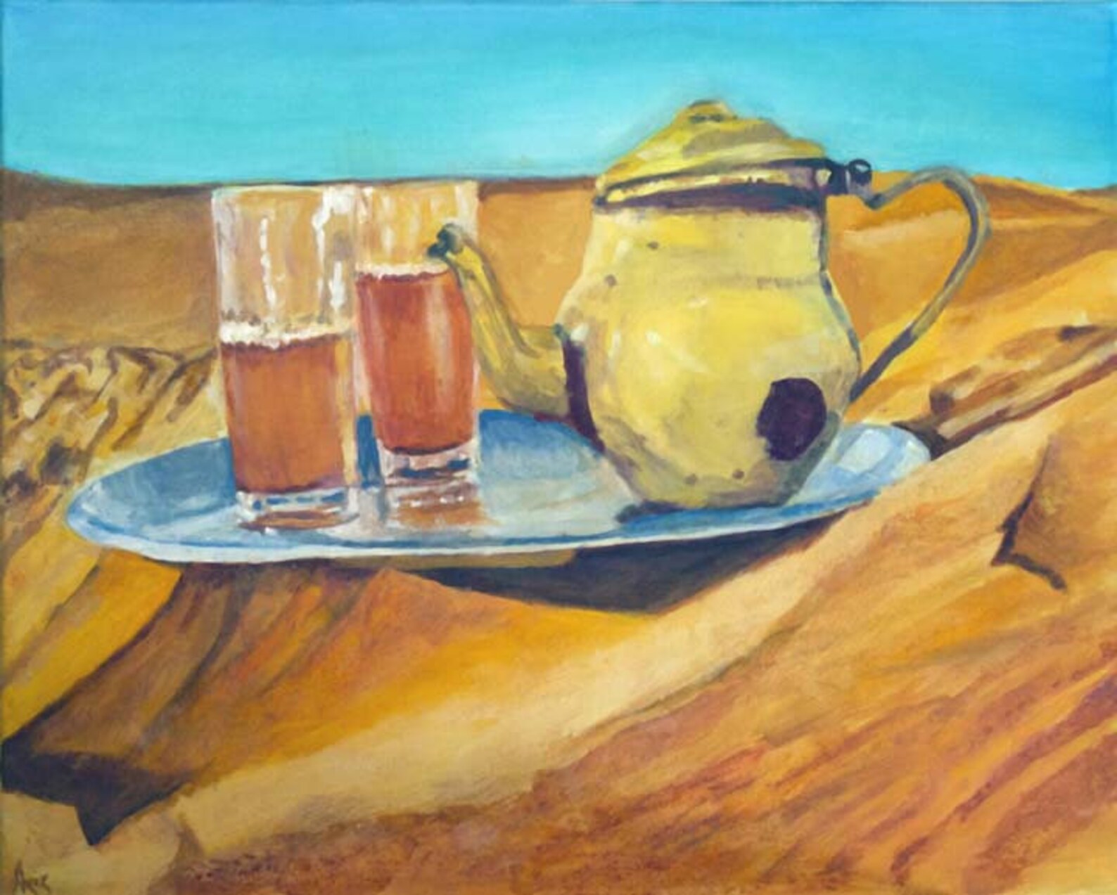 Tea in the Sahara Desert. Green Tea With Mint. Tea Time. Etsy