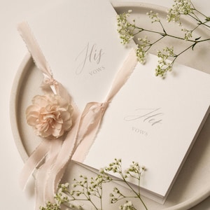 Livres de voeux de mariage, Livres de voeux personnalisés, Livret de voeux, Ses voeux, Ses voeux, Lui et elle, Ruban de soie, Livres de voeux faits main, Cadeau de mariage