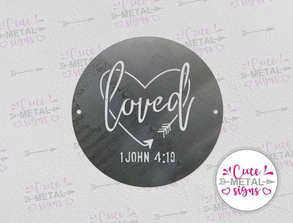 Metal Sign Loved Round Sign Cute Metal Signs Loved Round Etsy etsy