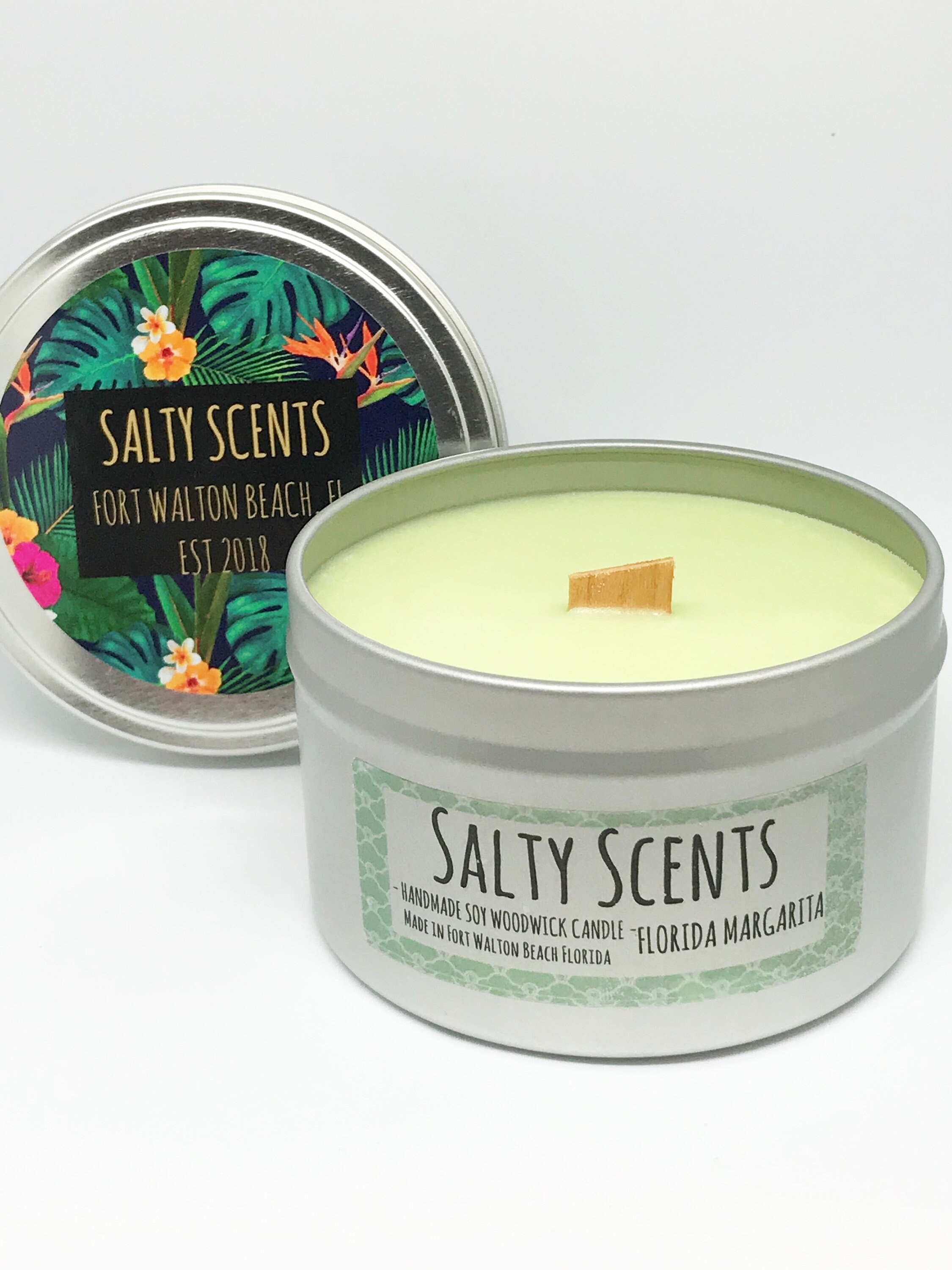 Florida Margarita; Handmade Soy Woodwick Candle - 8oz