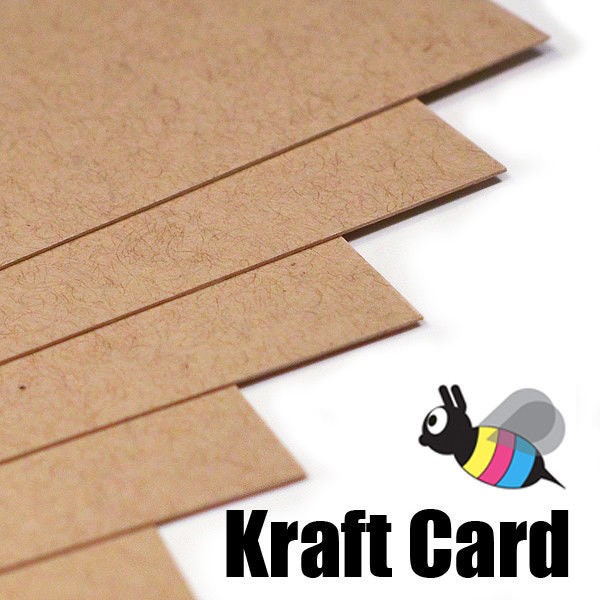 A6 A5 A4 A3 Brown Kraft Card - Natural Recycled - Blanks - Wedding - Crafts